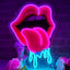 Letrero LED de labios y lengua con saliva para KTV bar pub