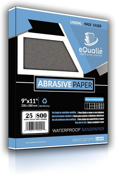 Papel lija madera 280 grano 9x11 impermeable uso automóvil