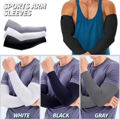 3 Pzas Mangas Compresión UV para Deporte Mujer Hombre