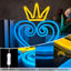 Letrero neón LED Kingdom Hearts decoración pared USB