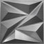 Pack 33 Paneles Pared 3D 12x12pulg Plata