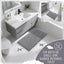 Tapete peludo baño ducha grande antiderrap gris