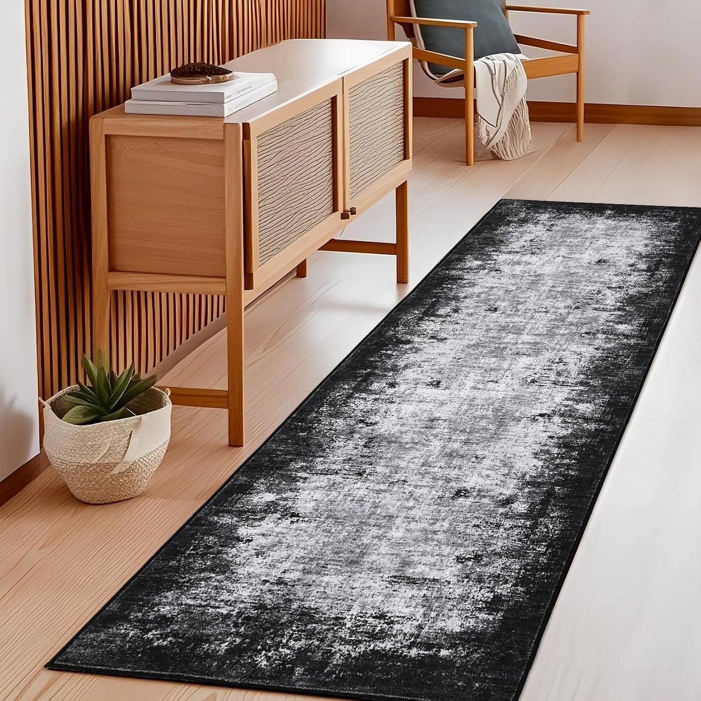 Alfombra Pasillo Lavable 2x6 Antiderrap Bajo Pelo