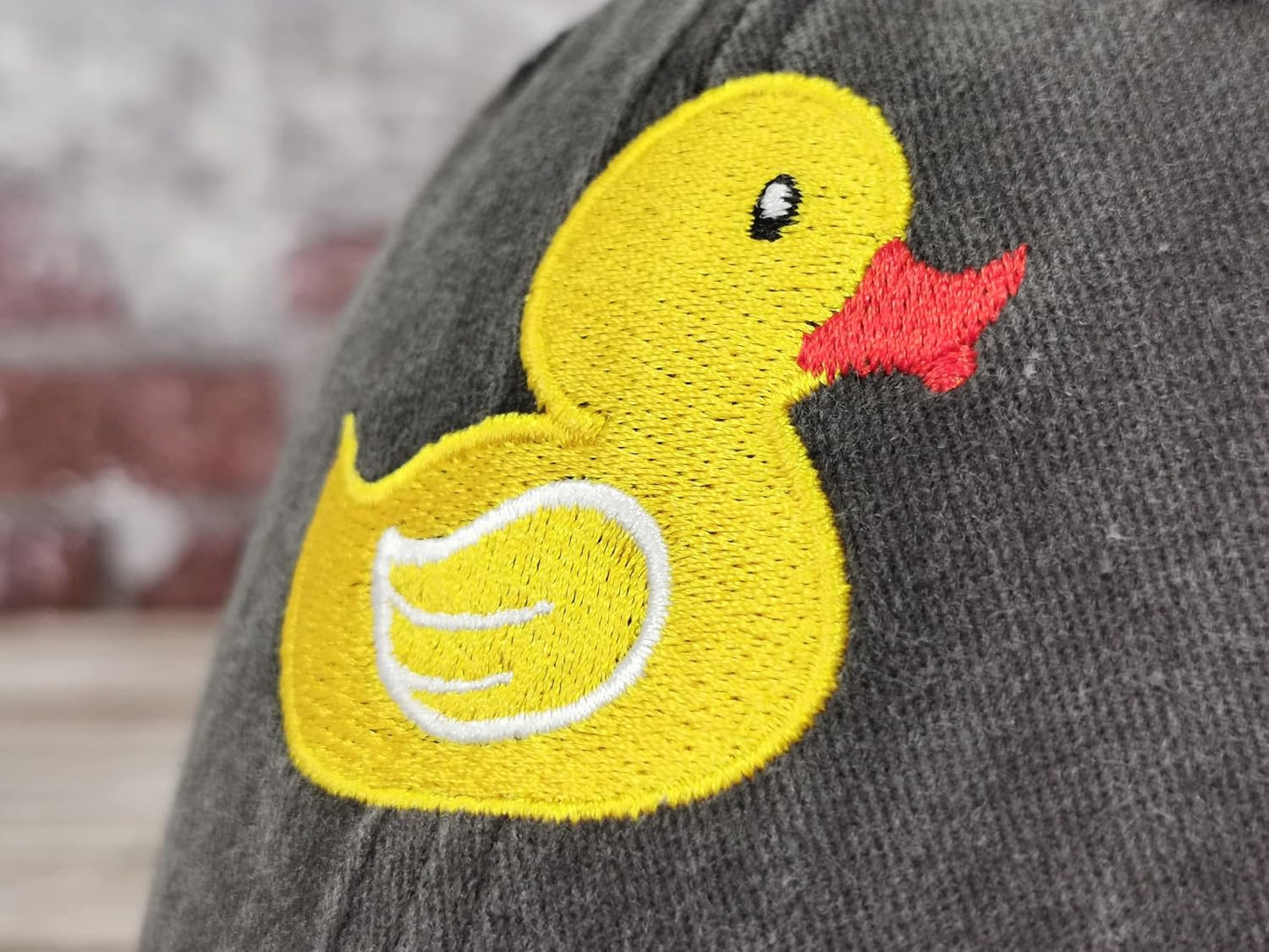 Sombrero béisbol bordado pato amarillo unisex ajustable