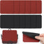 Set 12 Posavasos Cristal 4pulg Doble Cara Antideslizante Rojo Negro