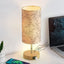 Lámpara táctil de noche de madera con USB y pantalla