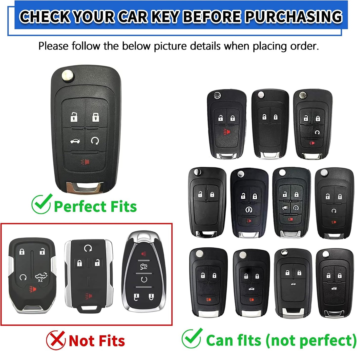 Funda TPU llavero Chevy 5 botones plegable para Chevrolet