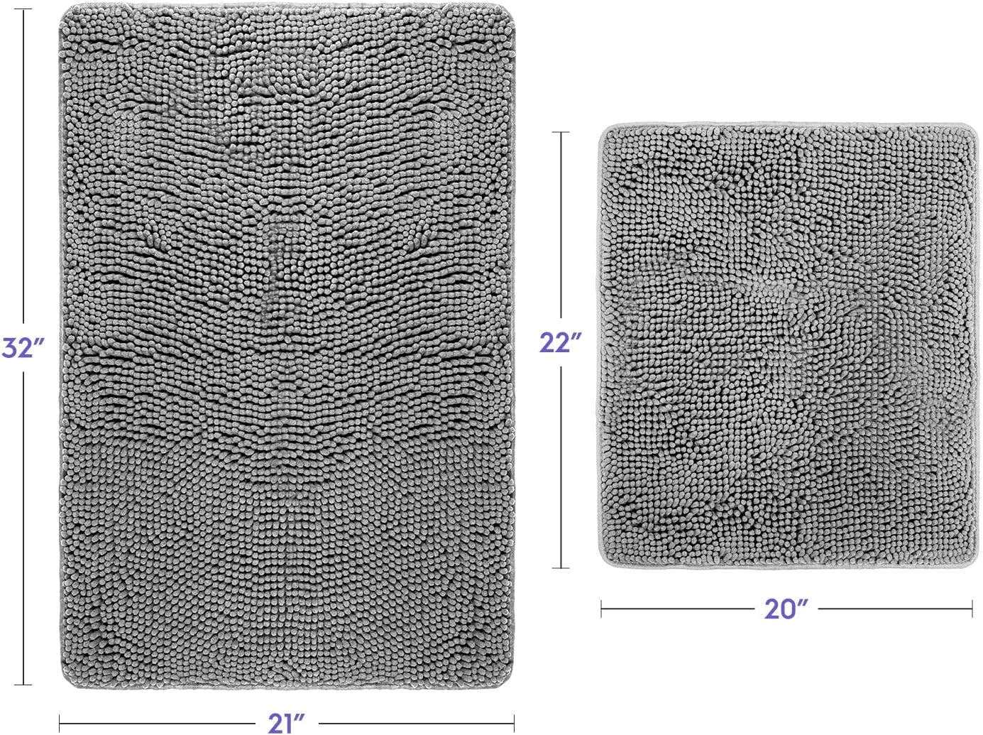 Tapete baño espuma viscoelástica antiderrap 21x32