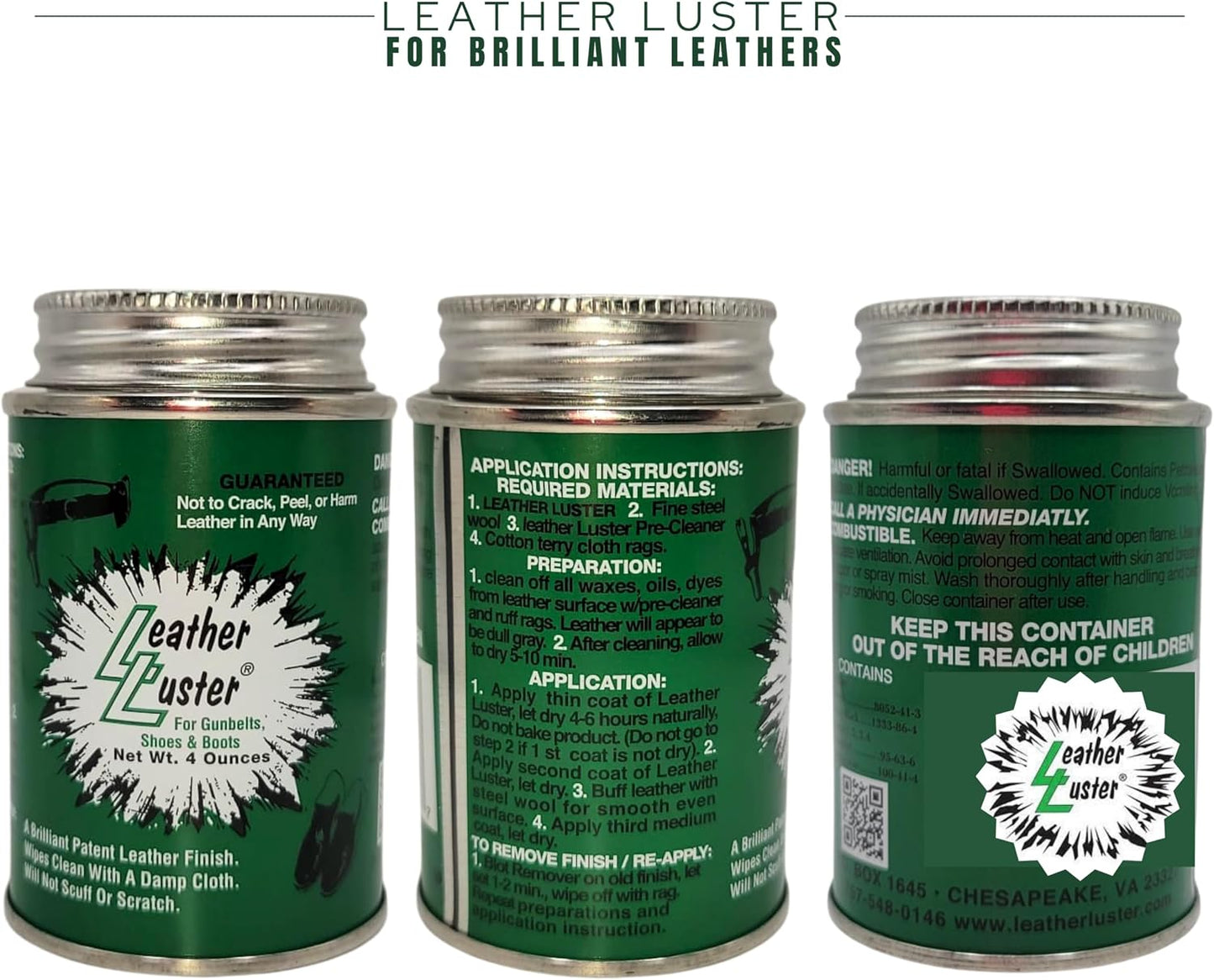 Cuidado para cuero patentado 4oz
