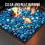 Cuentas vidrio fuego 10lb ½pulg brillo azul Caribe decorativas