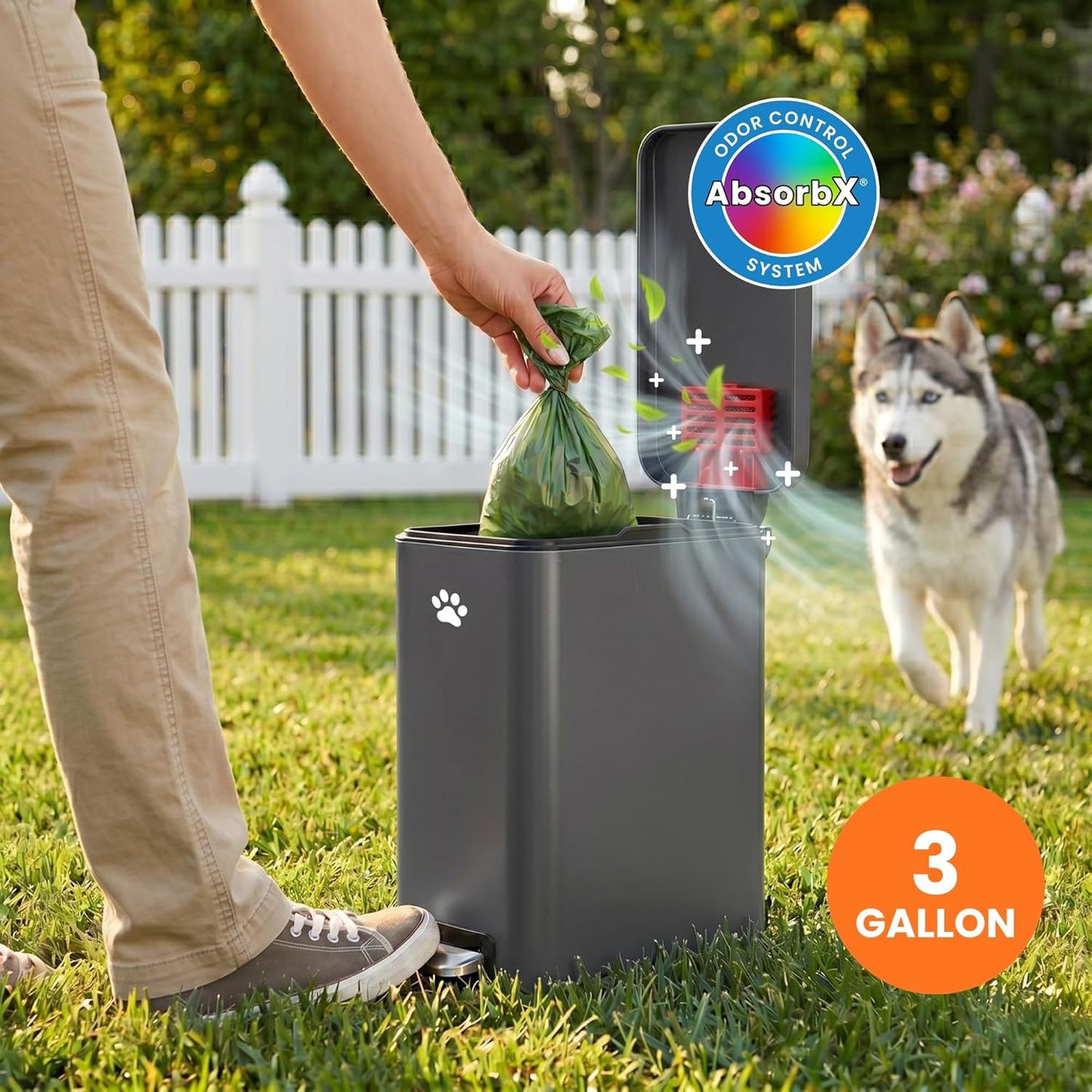 Bote de Basura Sin Tocar para Hogar con Tapón Ajustable