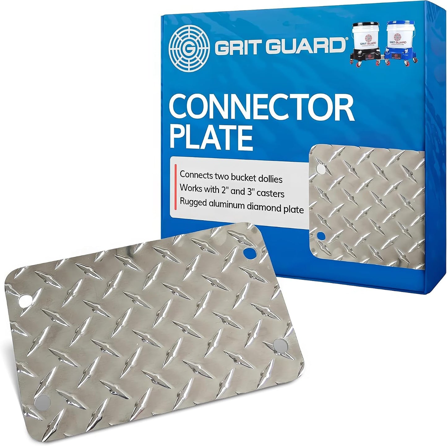 Placa conectora doble cubeta Dolly aluminio ruedas 2-3pulg