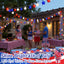 Tira luces LED estrella rojas blancas azules decoración 4 de Julio