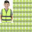 50 Pzas Chaleco Seguridad Niño Reflectante Amarillo
