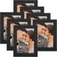 Set 7 Marcos Fotos 5x7pulg Negro Pared Mesa