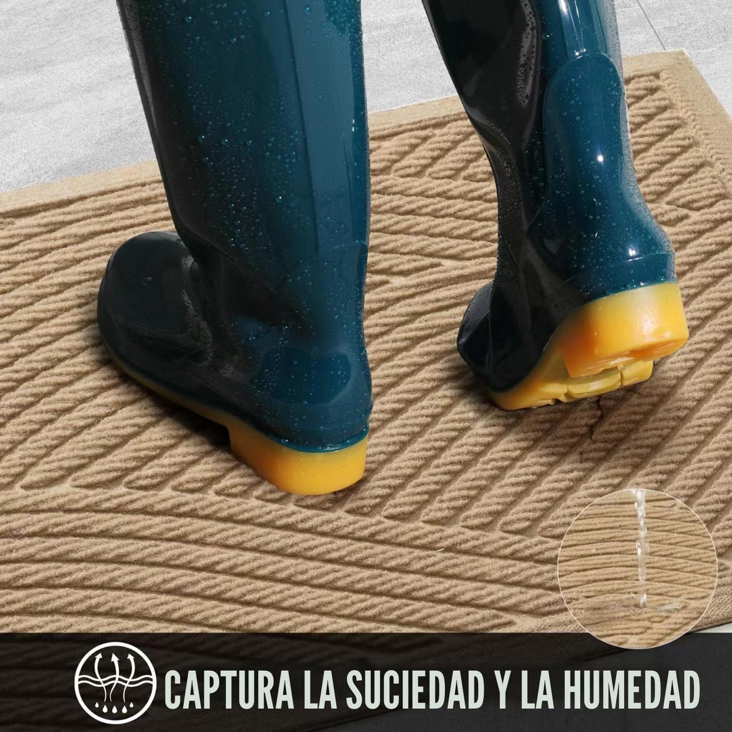 Tapete puerta resistente suciedad interiores exteriores