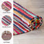 Alfombra trapo chindi reversible borlas 20x32pulg estilo boho
