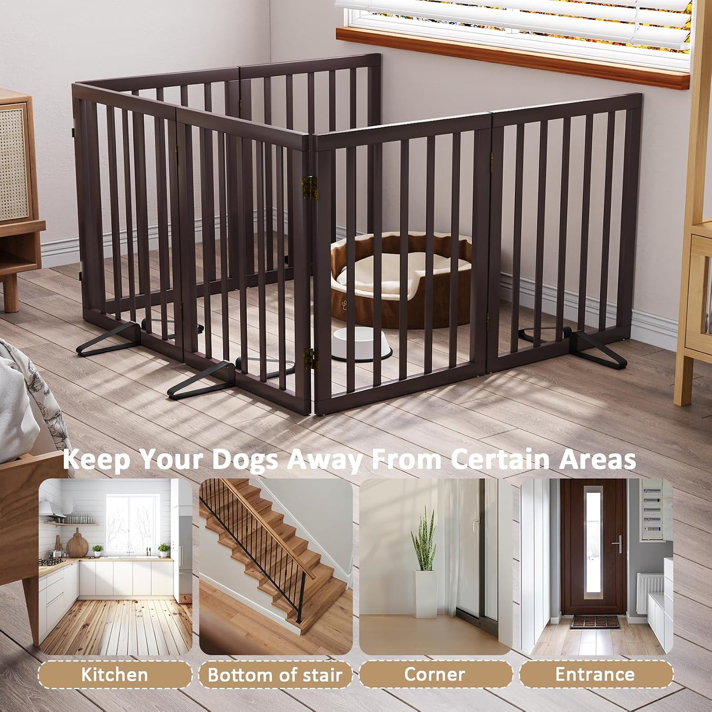 Puerta plegable para mascotas 55-110pulg ancha