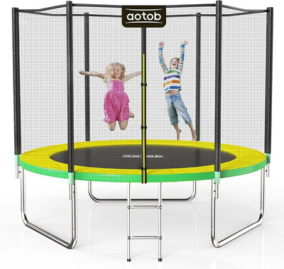 Trampolín exterior con red 8-15 ft aro resistente