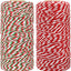Cordel algodón 656 pies 2mm para regalos navideños