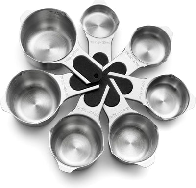 Vasos medidores acero inox 7 pzas negro
