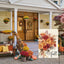 Bandera jardín floral 12x18pulg doble cara hello fall