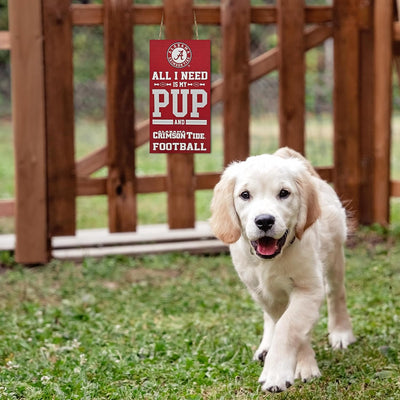 Letrero NCAA Alabama Crimson Tide Pup y Football