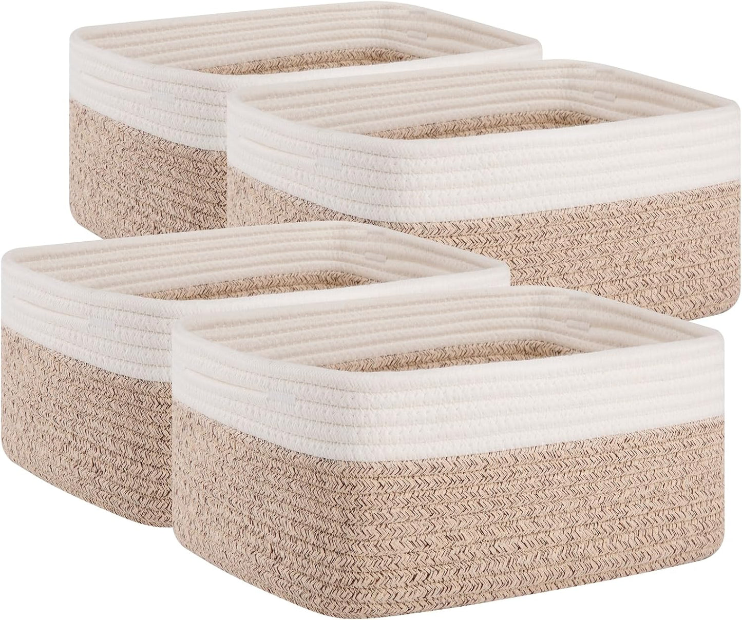 4 Cestas Almacenamiento Decorativas 13.8"
