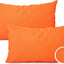 2 Fundas Almohada Exteriores Impermeables 12x20pulg Naranja