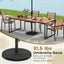 Base sombrilla 31.5lb soporte resina perilla ajustable