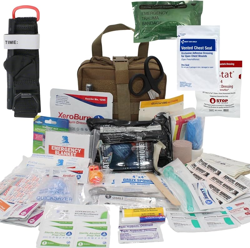 Kit primeros auxilios MOLLE Coyote Tan con soporte