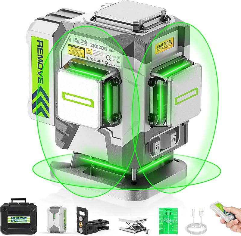 Nivel láser autonivelante 3x360° para azulejos y piso