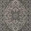 Alfombra decorativa 2.2x4ft gris claro y carbón