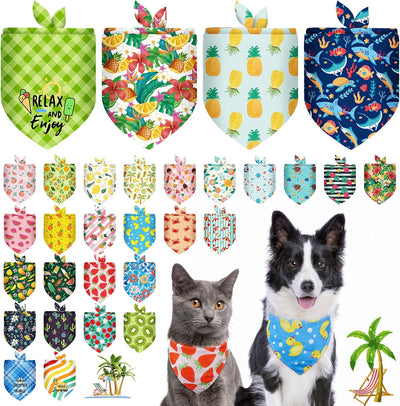 30 Bandanas Triangulares Perros Verano Coloridas