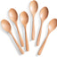 6 Pzas Cucharas Madera Haya Lisa 7.3pulg para Miel Café Té
