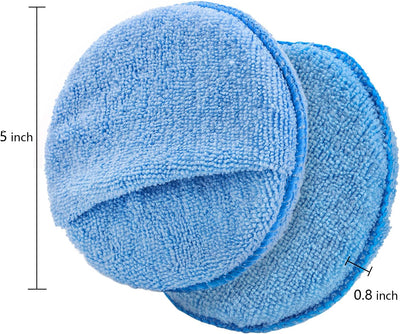 Almohadillas microfibra aplicador cera pack 20 azul