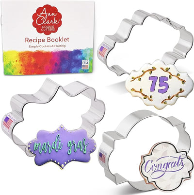 Set 3 Pzas Cortadores Galletas Placa Ann Clark