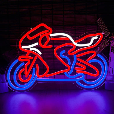 Letrero neón LED para motocicleta y bicicleta decoración
