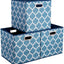 Cubos tela plegables patrón medallas 13x13" set 3