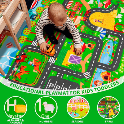 Alfombra infantil para autos juguete 59x39"