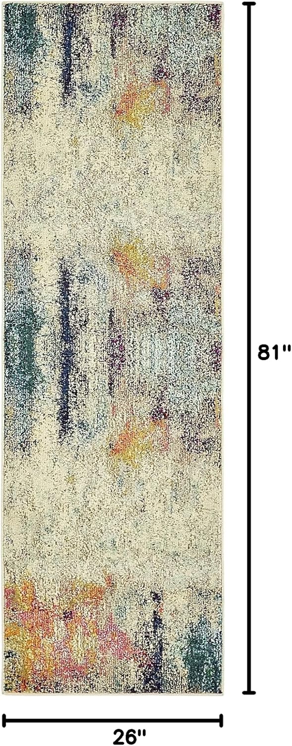 Tapete abstracto moderno multiárea polipropileno beige