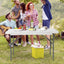 Mesa plegable plástico 4ft para picnic fiestas camping