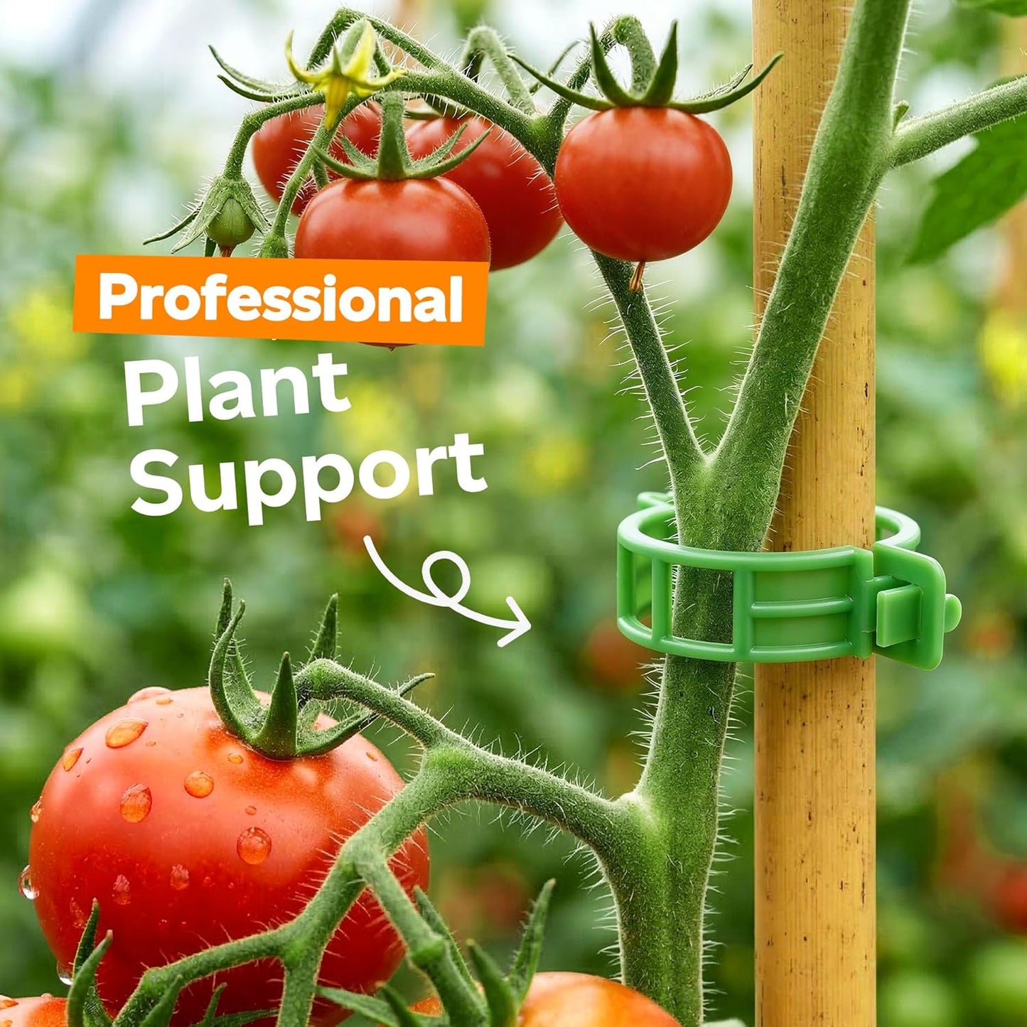 100 Pzas Clips Plástico para Tomate y Vegetales Jardín