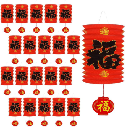 30 Faroles Papel Rojo Año Nuevo Chino Decoración Fiesta