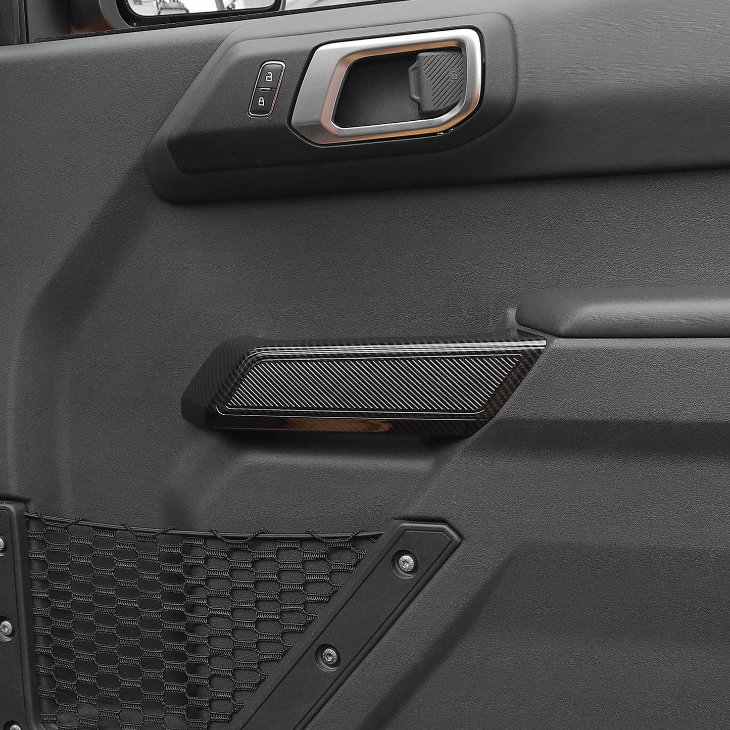 Cubierta mango interior Ford Bronco 2021 ABS fibra carbono