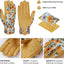 Guantes jardinería mujer cuero antidesgarro