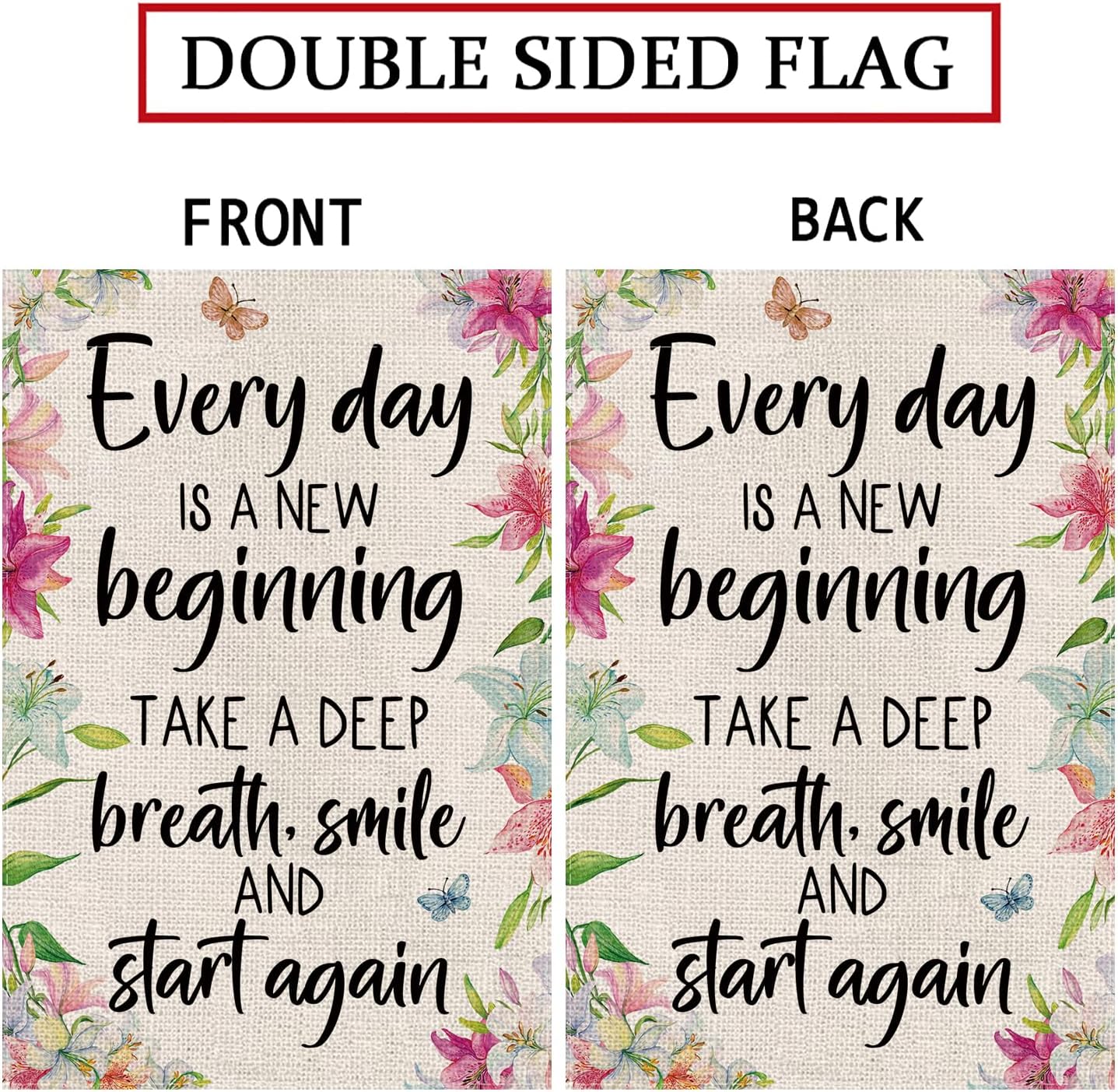 Bandera jardín doble cara 12.5x18pulg