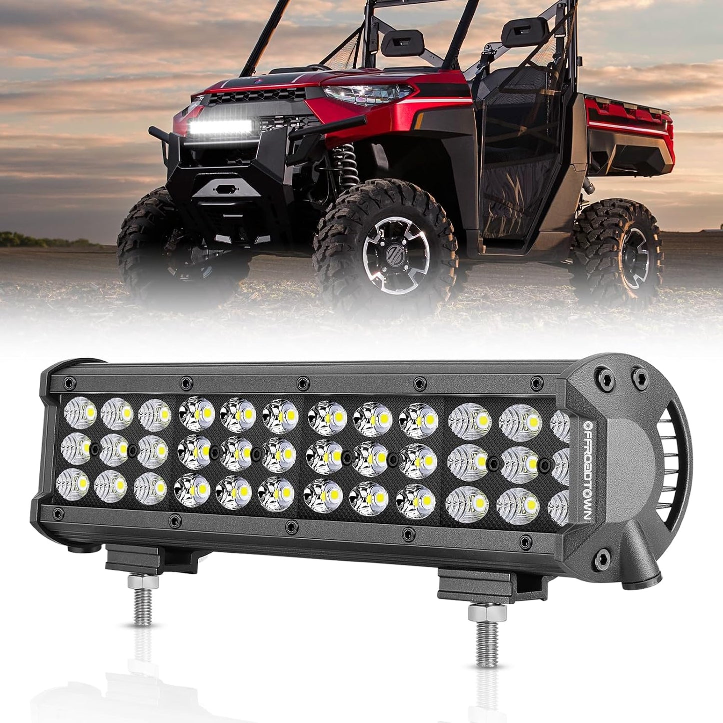 Barra LED 12" todo terreno 108W para Jeep