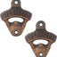 Abridor hierro fundido pared dorado antiguo set 2