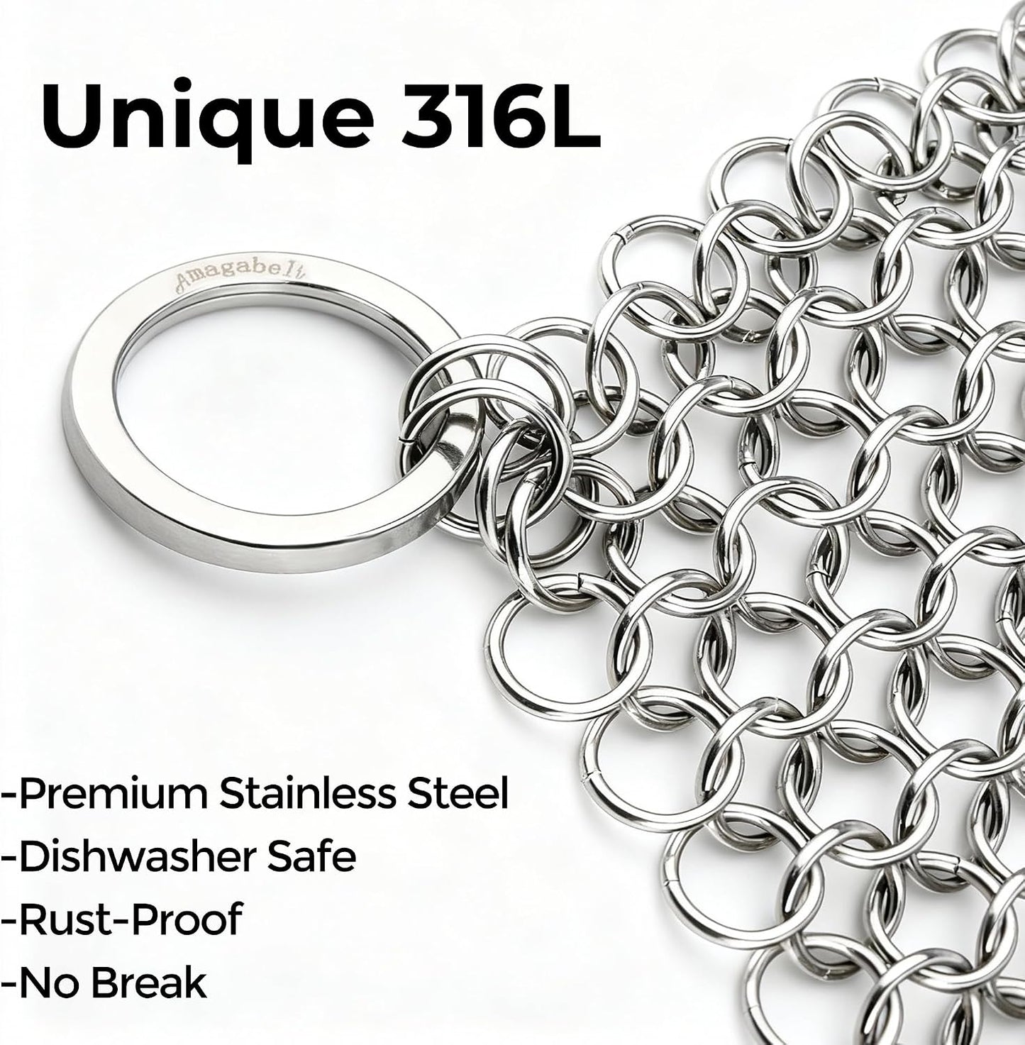 Limpiador sartén hierro fundido acero inox 8x8pulg